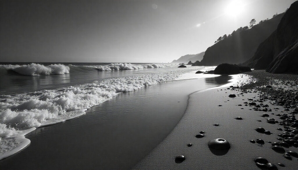 Tides black and white