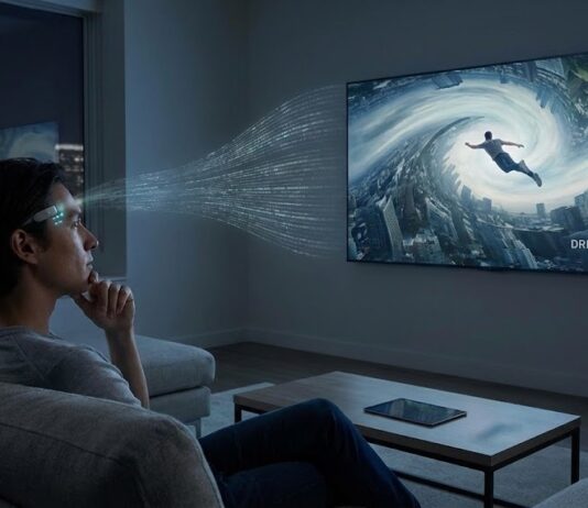 Dream Recording: How Close Are We to Watching Our Dreams as Movies? Person streaming his dreams to TV